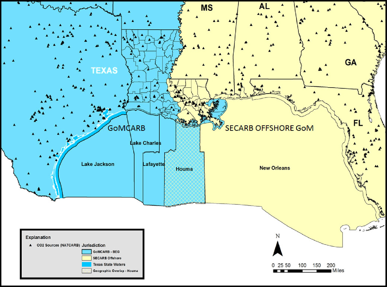 GoMCarb project works in the state waters off the coast of Texas and Louisiana