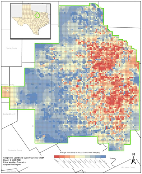 Vector data of Barnet Shale