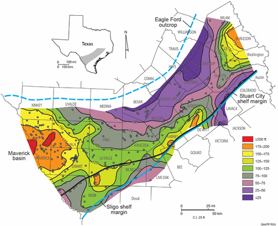 the lower Eagle Ford Shale 