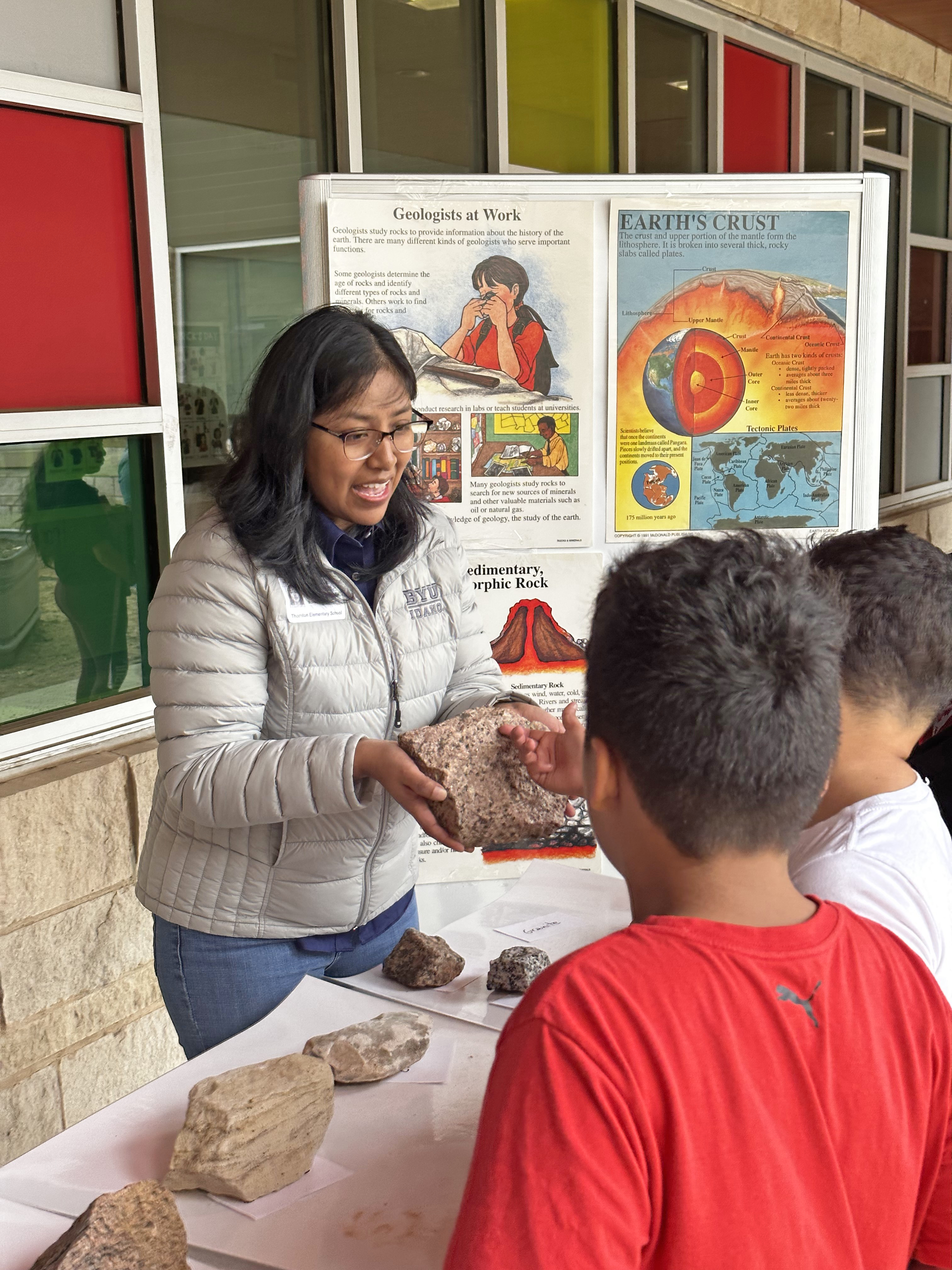 Dr. Calle teaching students