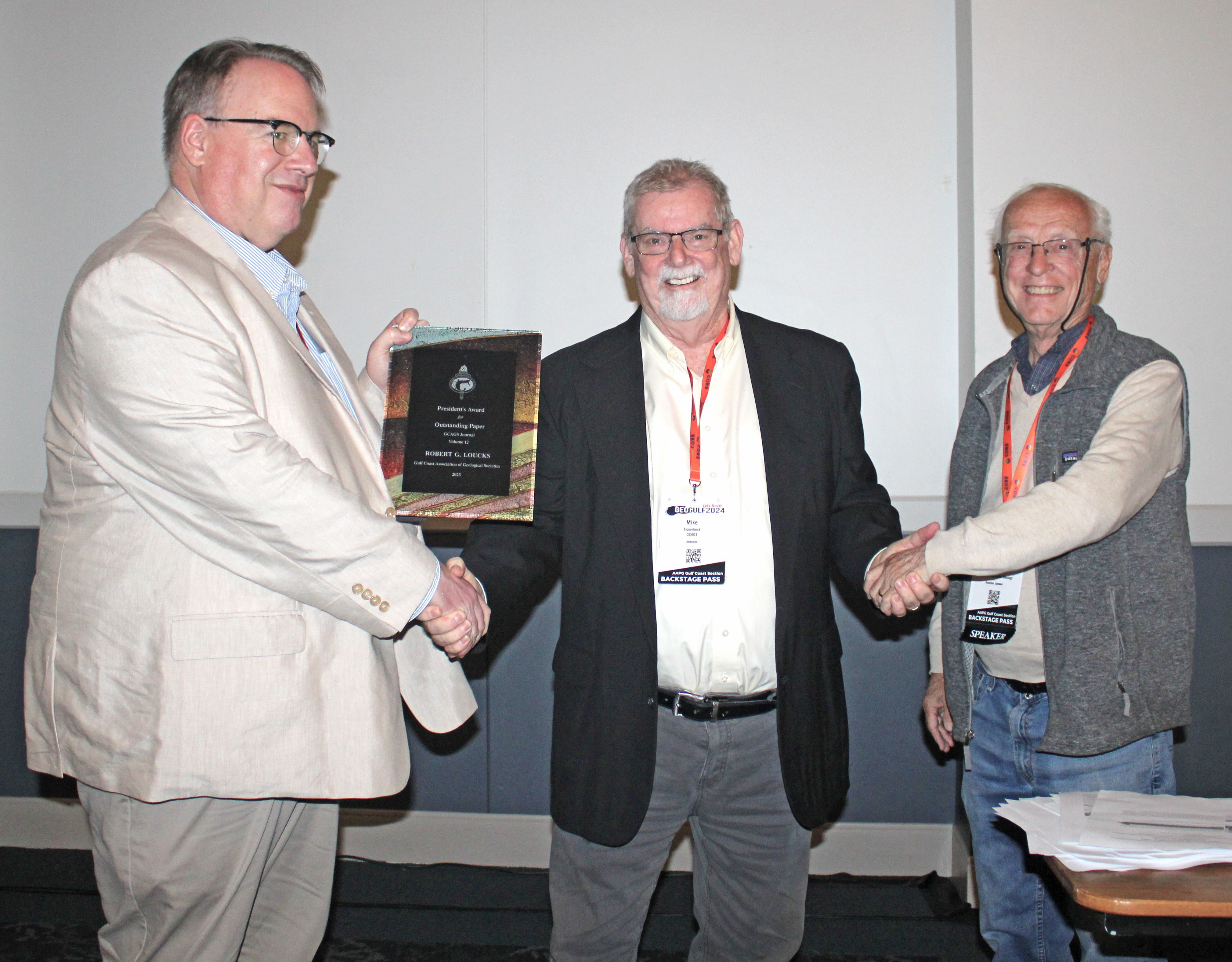 Drs. Bob Loucks and Rob Reed accept the President’s Award