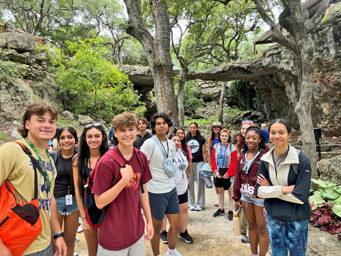 GeoFORCE students learn about geoheritage and visit Natural Bridge Caverns to reinforce their learning about karst terrain and water resources