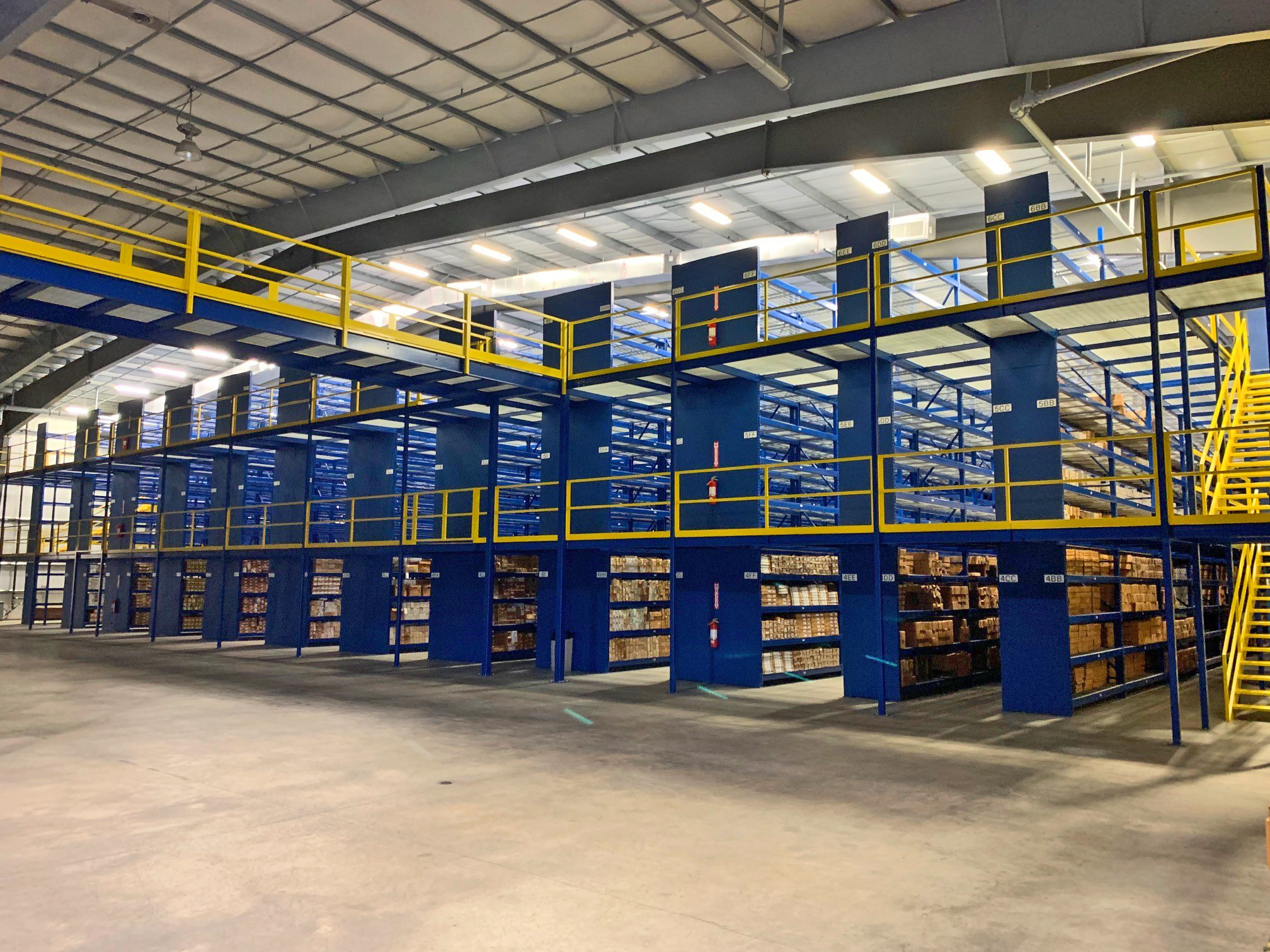 The newest West warehouse addition at the HRC, where the cores from Midland will be stored.