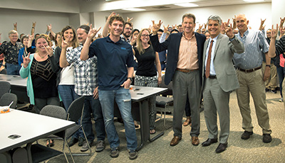 Bureau Welcomes UT President Fenves