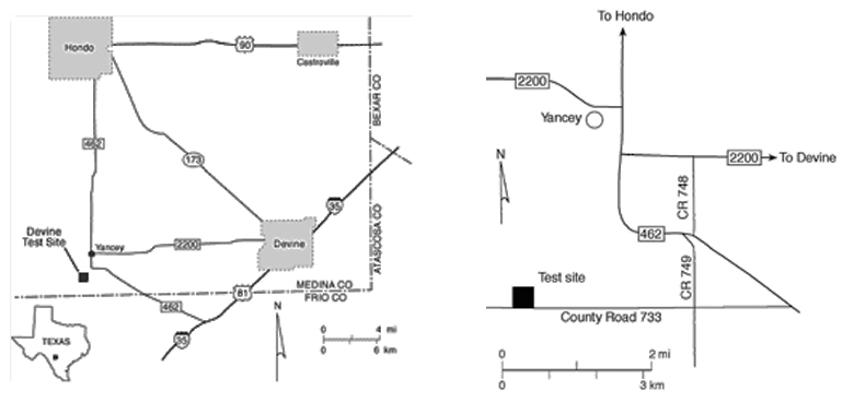 Maps of Devine site location