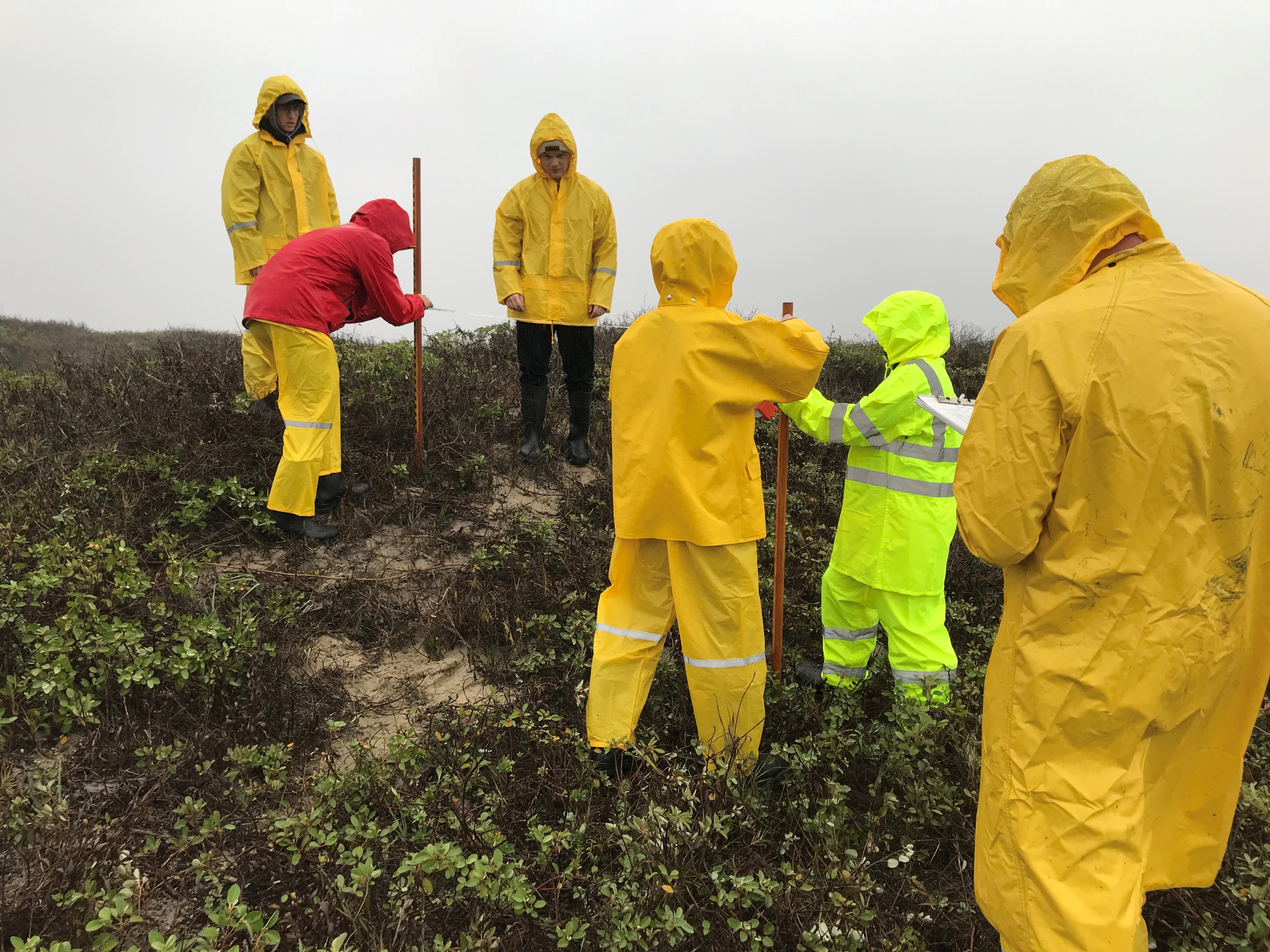 Students participating in a past field trip as part of the Texas High School Coastal Monitoring Program.