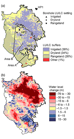 Spatial distribution of dominant land use/land cover