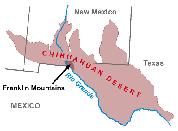 Map of desert