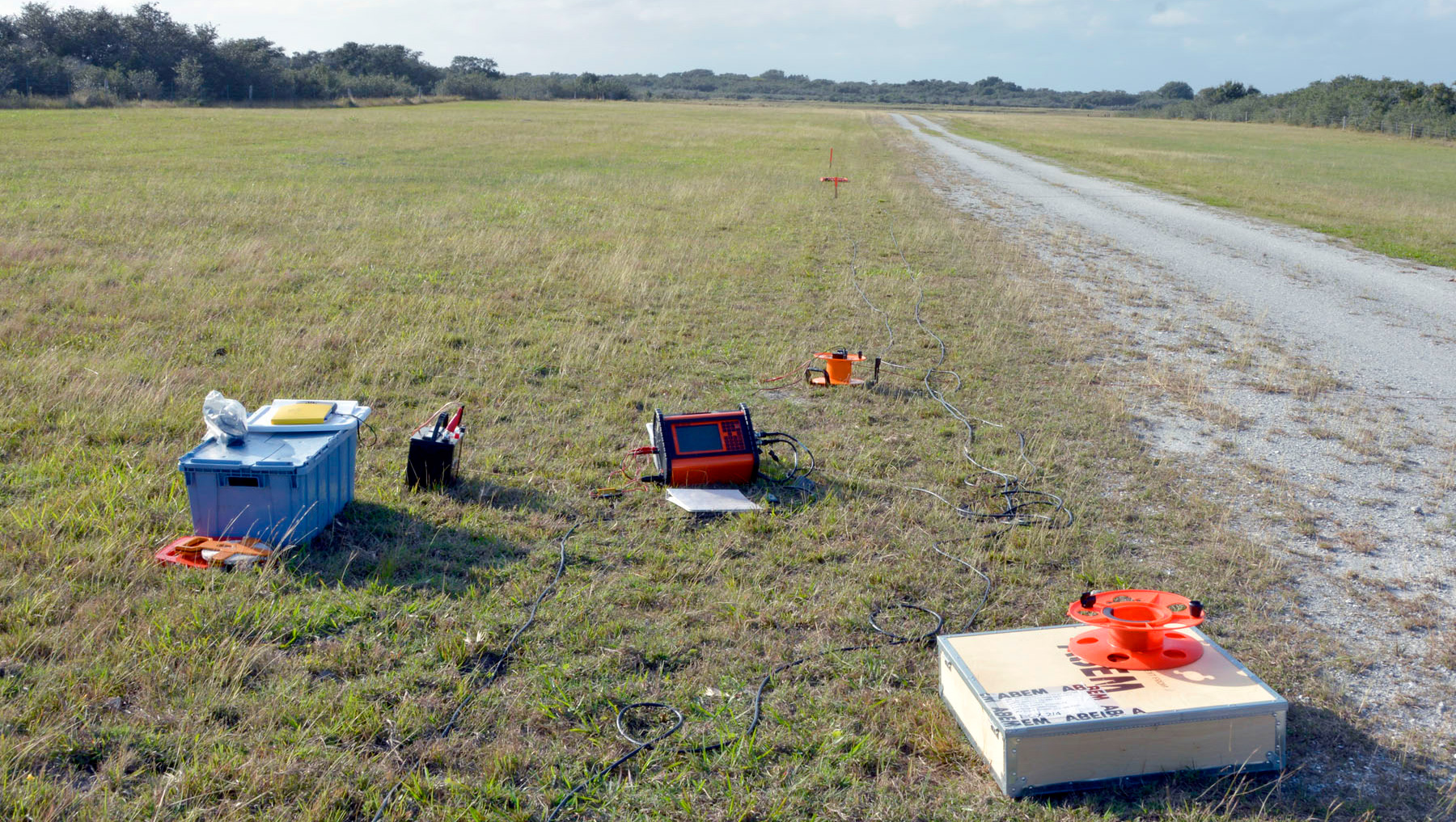 Equipment laid out for TDEM sounding POC-02