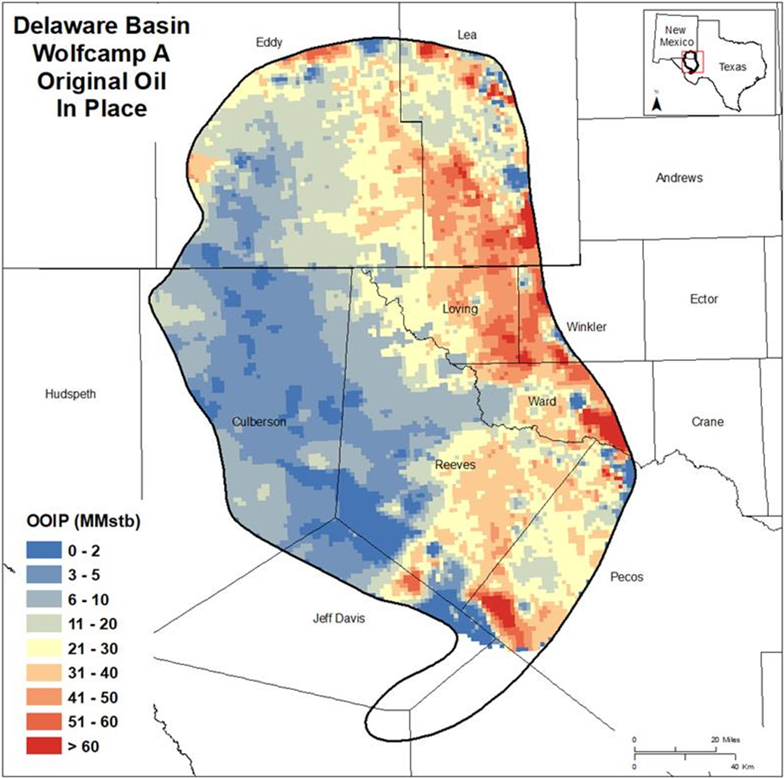 Delaware Basin Wolfcamp A Original Oil In Place