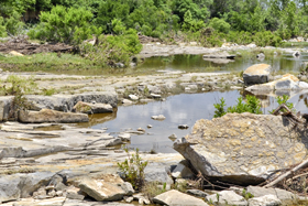 Marble Falls Limestone exposed in Cherokee Creek