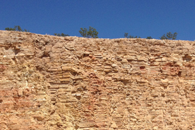 The Eagle Ford (lower Boquillas) limestone, roadcut on highway I-10