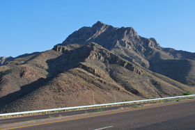 A tilted and faulted block of El Paso carbonates, just south of Trans-Mountain Road